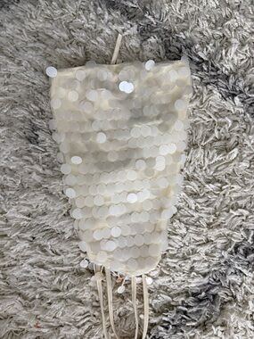 Ivory Sequin Beaded top